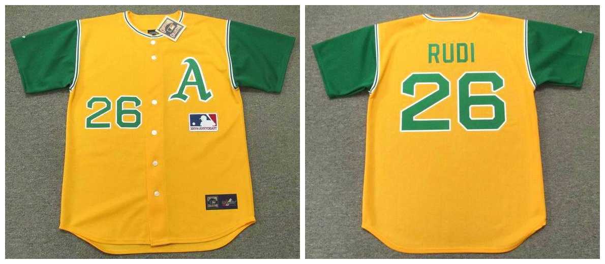 Athletics 26 Joe Rudi Yellow 1969's Throwback Cool Base Jersey,We sell and wholesale Athletics 26 Joe Rudi Yellow 1969's Throwback Cool Base Jersey on line form chian!